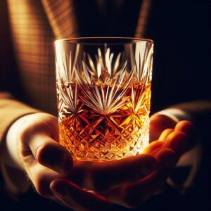 szklanki kryształowe z whisky